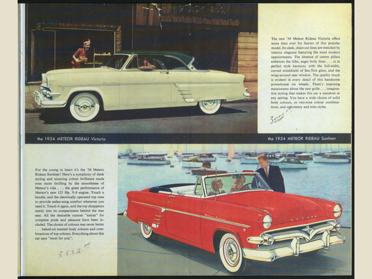 1954 Meteor Cars Brochure Page 3 0054-0027 — 18×24 proportions
