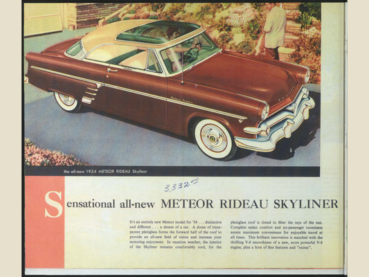 1954 Meteor Cars Brochure Page 4 0054-0028 — 18×24 proportions