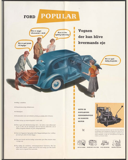 1954 ford popular 103e Brochure Page 3 0054-0035 — 16×20 proportions