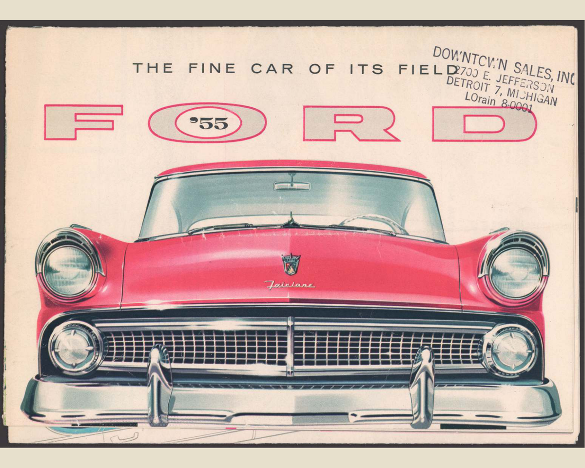 1955 Ford Car Line Brochure Page 1 0055-0000 — 16×20 proportions
