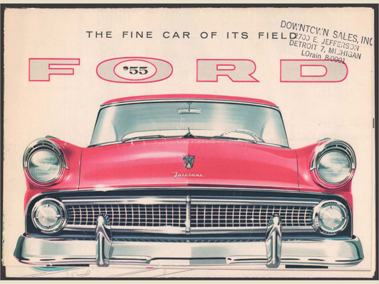 1955 Ford Car Line Brochure Page 1 0055-0000 — 18×24 proportions