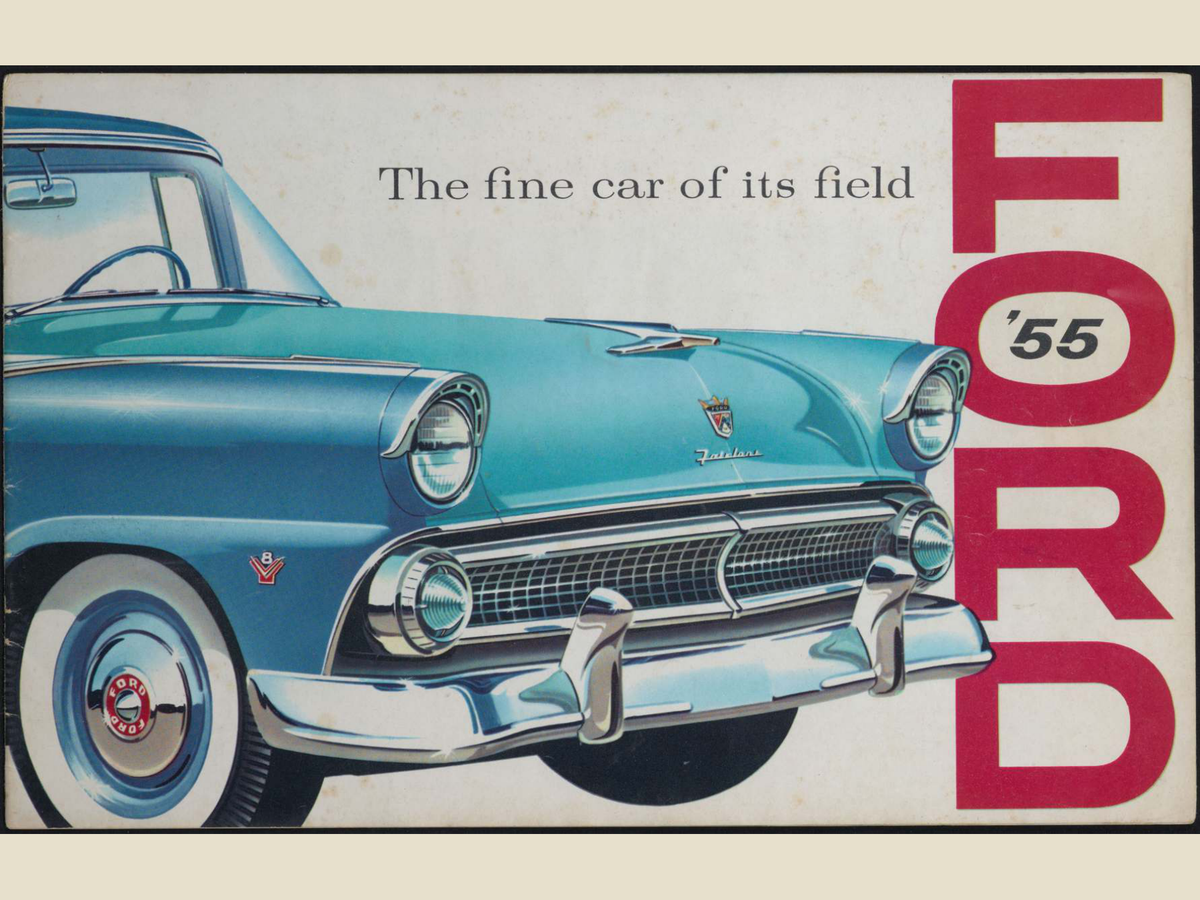 1955 Ford Car Line Brochure Page 1 0055-0006 — 18×24 proportions