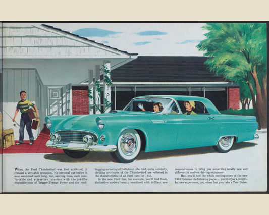 1955 Ford Car Line Brochure Page 3 0055-0007 — 16×20 proportions