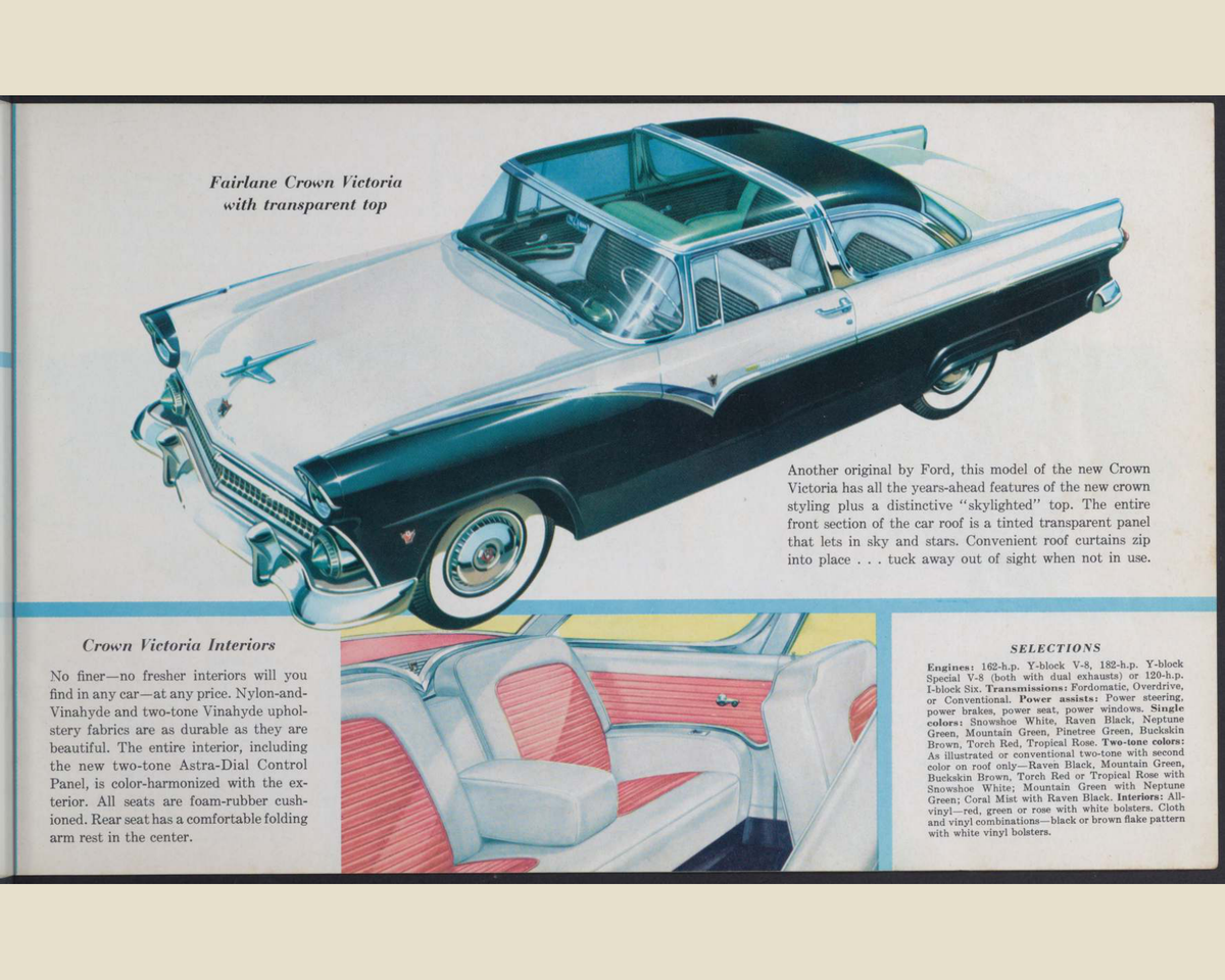 1955 Ford Car Line Brochure Page 5 0055-0009 — 16×20 proportions