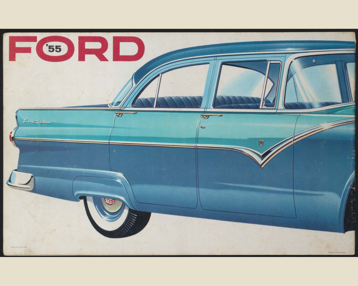 1955 Ford Car Line Brochure Page 24 0055-0016 — 16×20 proportions