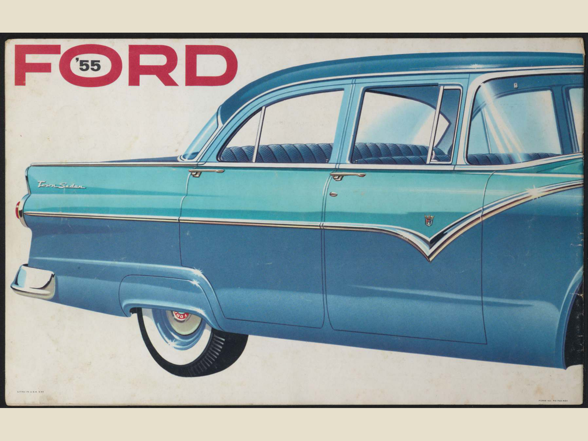1955 Ford Car Line Brochure Page 24 0055-0016 — 18×24 proportions