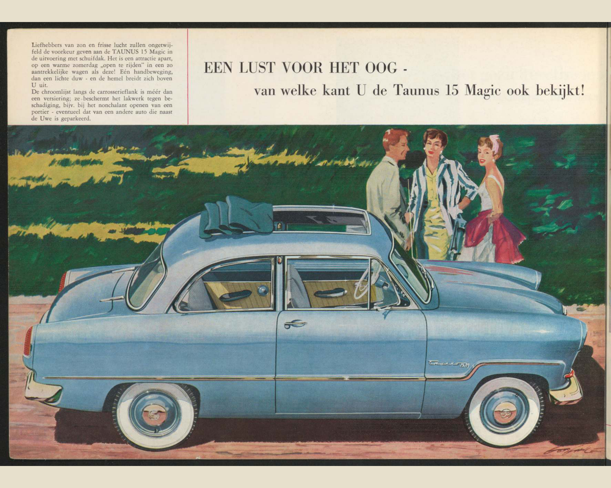 1955 Ford Taunus 15M Brochure Page 6 0055-0019 — 16×20 proportions