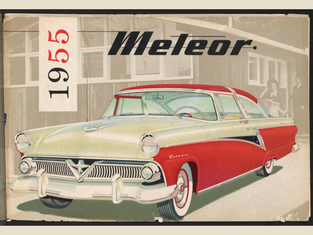 1955 Meteor Lineup Brochure Page 1 0055-0021 — 18×24 proportions
