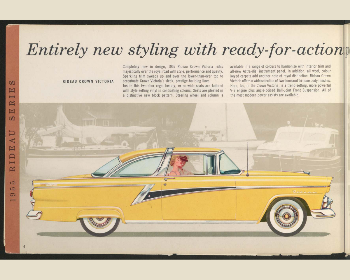1955 Meteor Lineup Brochure Page 4 0055-0023 — 16×20 proportions