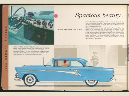 1955 Meteor Lineup Brochure Page 8 0055-0025 — 18×24 proportions
