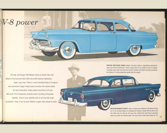 1955 Meteor Lineup Brochure Page 15 0055-0028 — 16×20 proportions