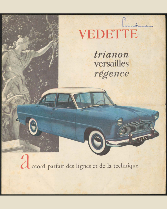 1955 Ford Vedette Brochure Page 1 0055-0029 — 16×20 proportions