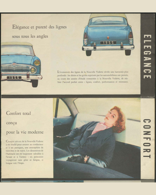 1955 Ford Vedette Brochure Page 2 0055-0030 — 16×20 proportions