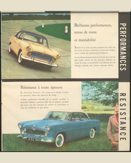 1955 Ford Vedette Brochure Page 3 0055-0031 — 16×20 proportions