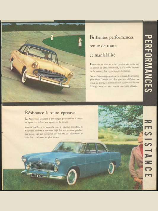 1955 Ford Vedette Brochure Page 3 0055-0031 — 18×24 proportions