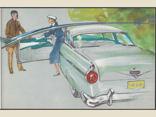 1956 Ford Fairlane Brochure Page 3 0056-0000 — 18×24 proportions