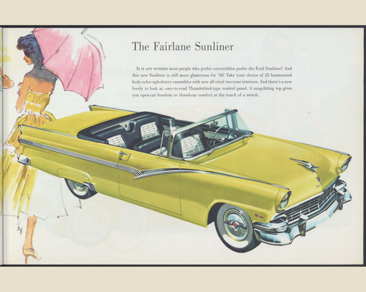 1956 Ford Fairlane Brochure Page 7 0056-0015 — 16×20 proportions