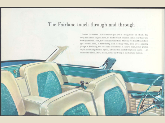 1956 Ford Fairlane Brochure Page 10 0056-0016 — 18×24 proportions