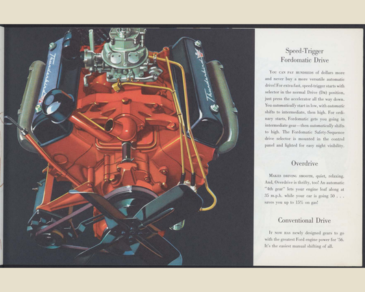 1956 Ford Fairlane Brochure Page 13 0056-0017 — 16×20 proportions