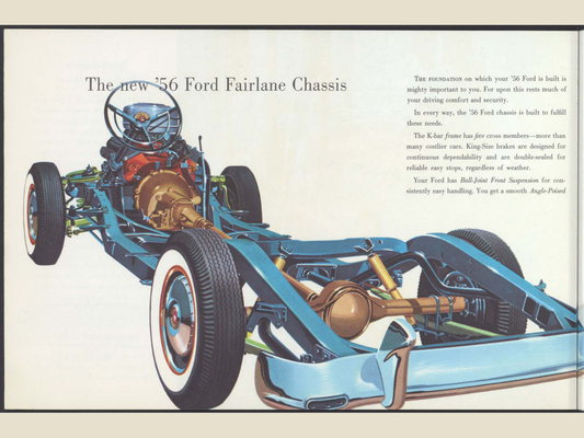 1956 Ford Fairlane Brochure Page 14 0056-0018 — 18×24 proportions