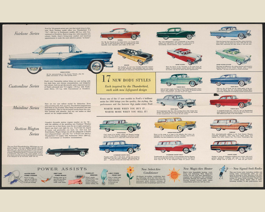 1956 Ford Vehicles Brochure Page 3 0056-0021 — 16×20 proportions