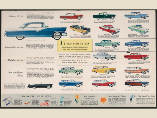 1956 Ford Vehicles Brochure Page 3 0056-0021 — 18×24 proportions