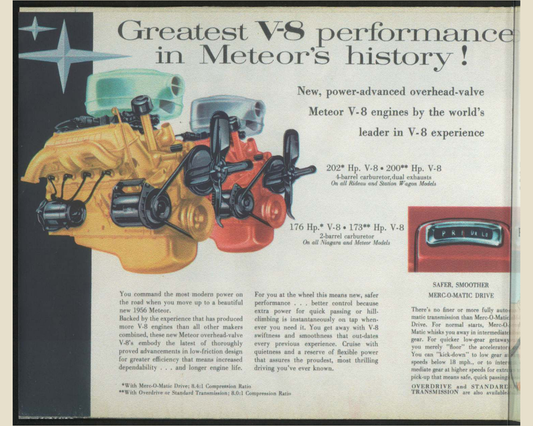 1956 Meteor Vehicles Brochure Page 4 0056-0023 — 16×20 proportions