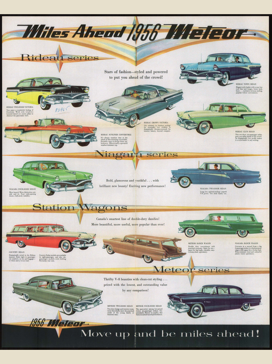 1956 Meteor Vehicles Brochure Page 6 0056-0024 — 18×24 proportions