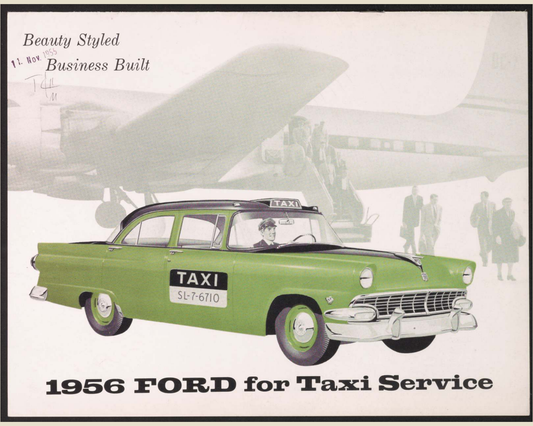 1956 Ford Taxi Brochure Page 1 0056-0025 — 16×20 proportions