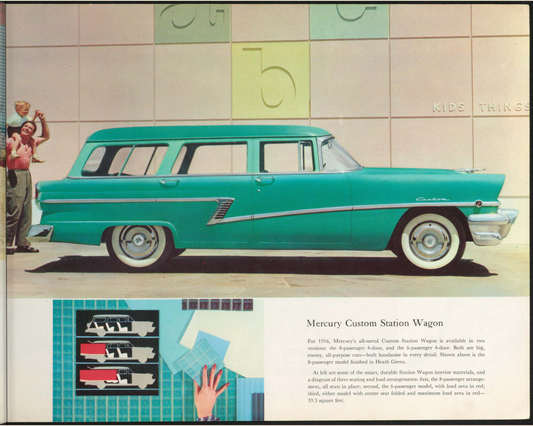 1956 Mercury Montclair Monterey and Custom Brochure Page 17 0056-0033 — 16×20 proportions