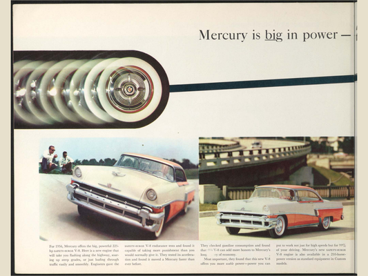 1956 Mercury Montclair Monterey and Custom Brochure Page 20 0056-0035 — 18×24 proportions