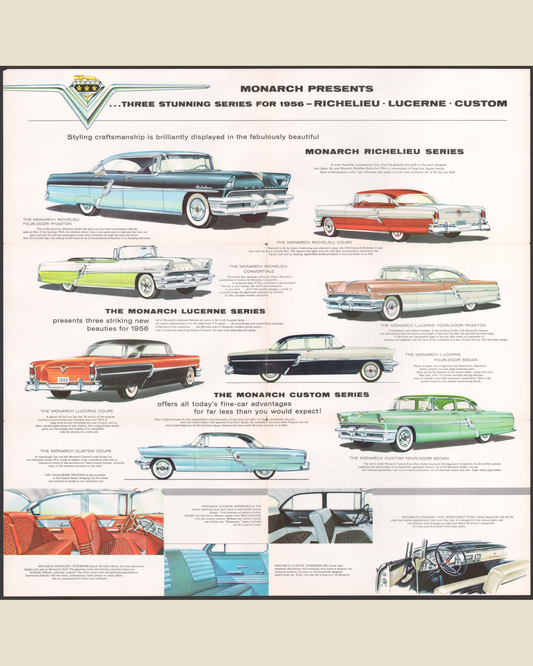 1956 Monarch Lineup Brochure Page 6 0056-0036 — 16×20 proportions