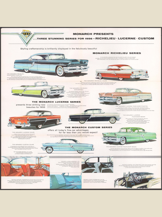 1956 Monarch Lineup Brochure Page 6 0056-0036 — 18×24 proportions