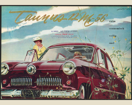 1956 Ford Taunus 12 MX Brochure Page 1 0056-0037 — 16×20 proportions