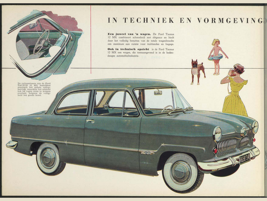 1956 Ford Taunus 12 MX Brochure Page 2 0056-0038 — 18×24 proportions