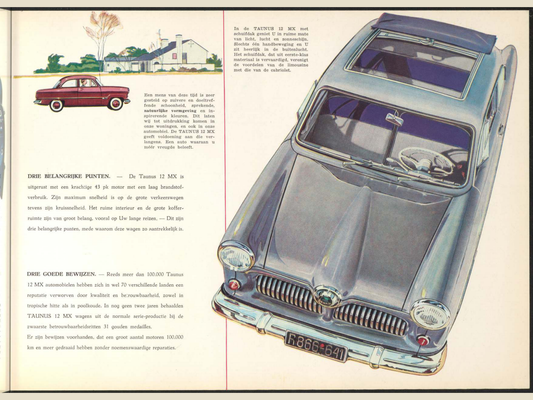 1956 Ford Taunus 12 MX Brochure Page 5 0056-0040 — 18×24 proportions