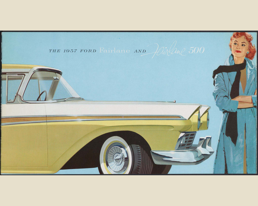 1957 Ford Fairlane and Fairlane 500 Brochure Page 1 0057-0018 — 16×20 proportions