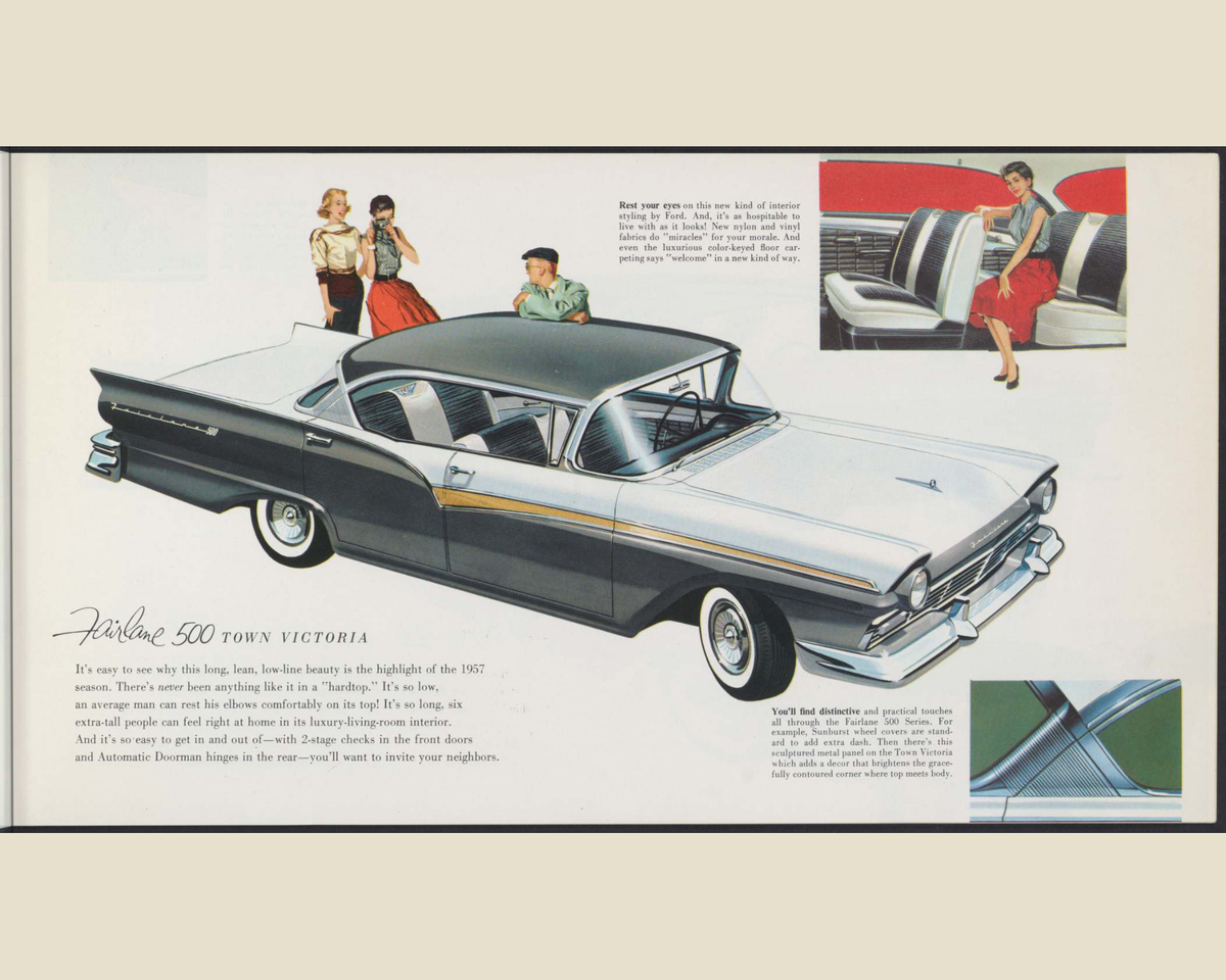 1957 Ford Fairlane and Fairlane 500 Brochure Page 7 0057-0020 — 16×20 proportions