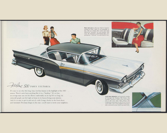 1957 Ford Fairlane and Fairlane 500 Brochure Page 7 0057-0020 — 16×20 proportions