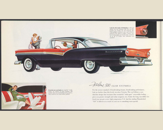 1957 Ford Fairlane and Fairlane 500 Brochure Page 8 0057-0021 — 16×20 proportions