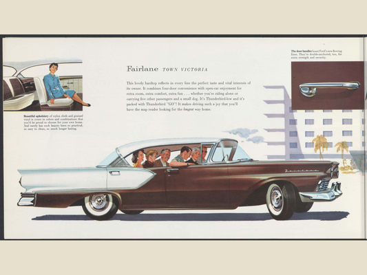 1957 Ford Fairlane and Fairlane 500 Brochure Page 14 0057-0026 — 18×24 proportions