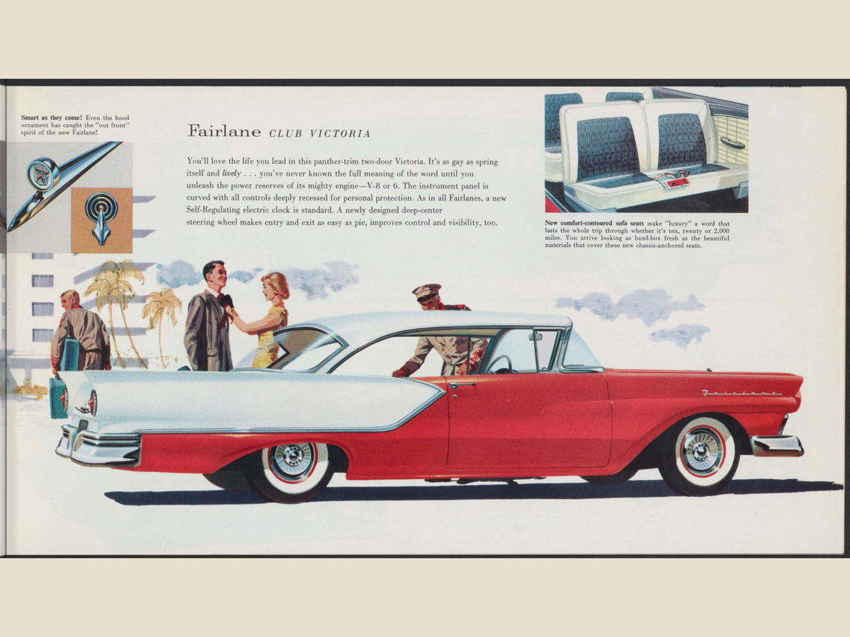 1957 Ford Fairlane and Fairlane 500 Brochure Page 15 0057-0027 — 18×24 proportions