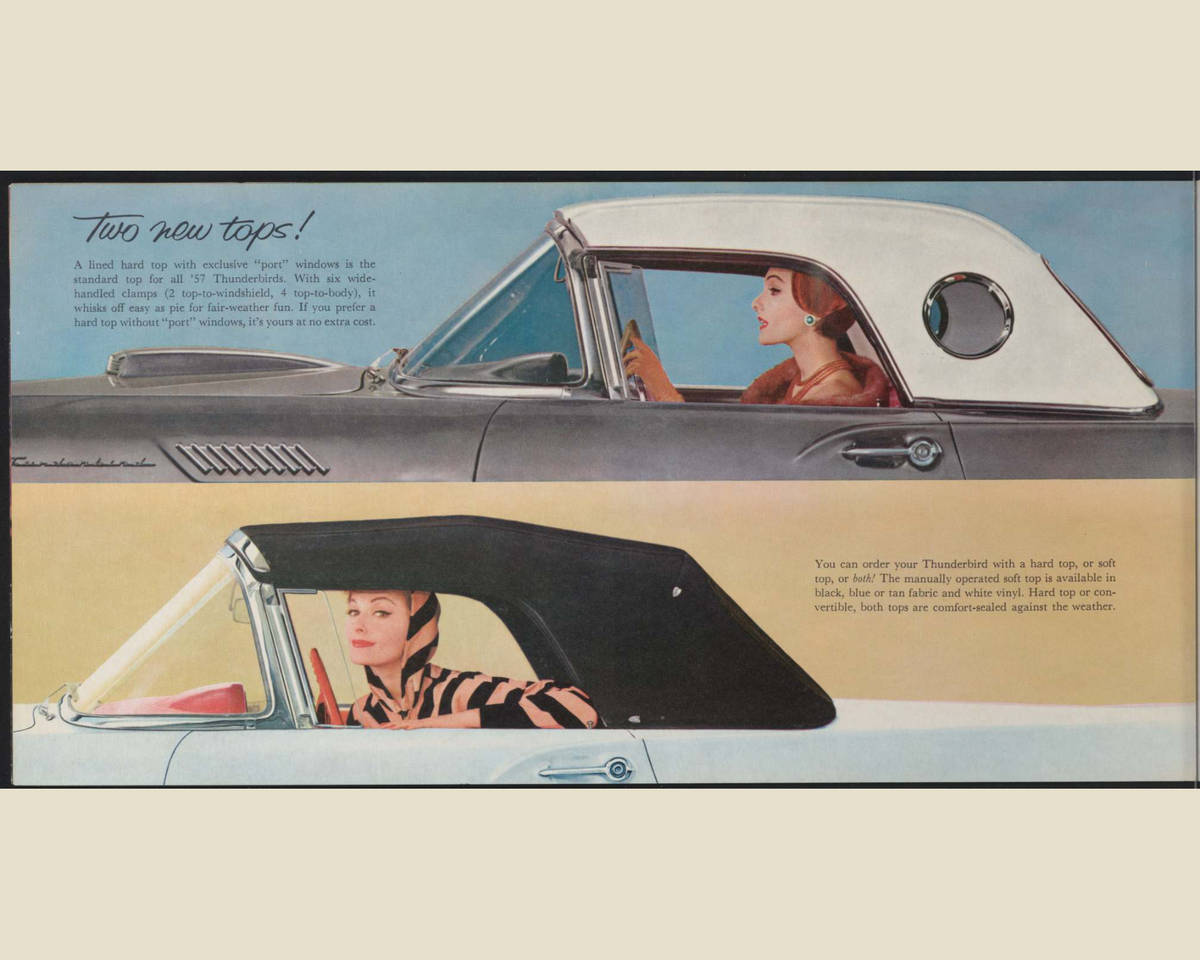 1957 Ford Thunderbird Brochure Page 10 0057-0034 — 16×20 proportions