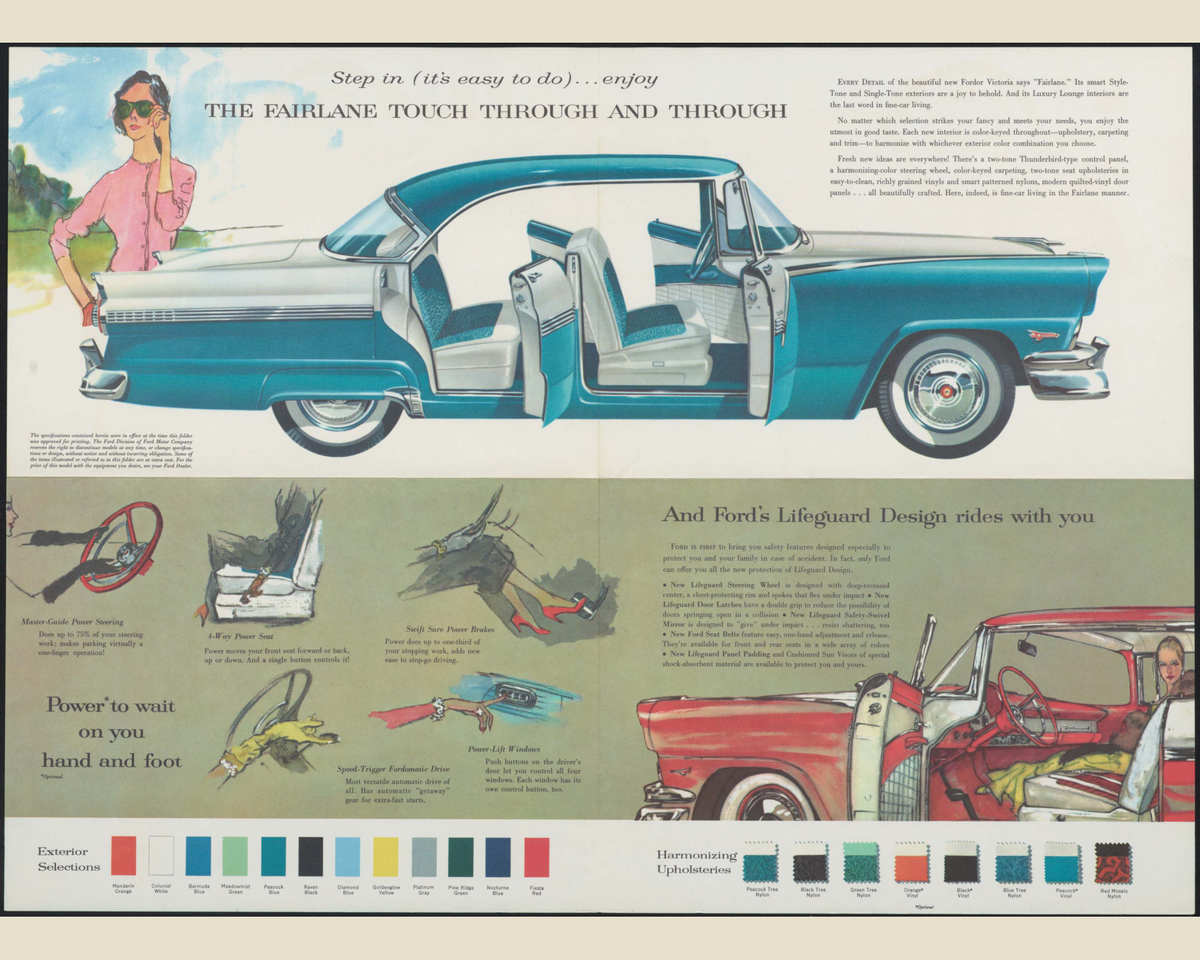 1957 Ford Fordor Victoria Brochure Page 3 0057-0044 — 16×20 proportions