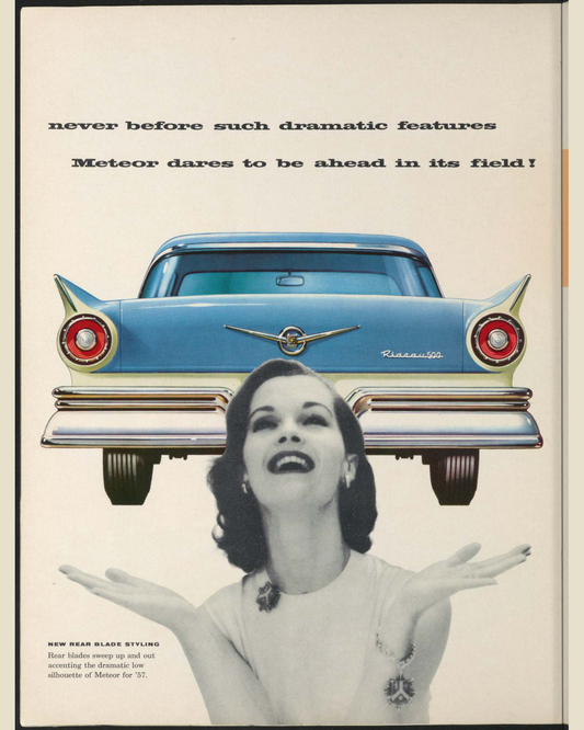 1957 Meteor Cars Brochure Page 8 0057-0048 — 16×20 proportions