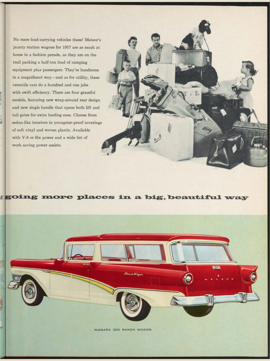 1957 Meteor Cars Brochure Page 17 0057-0053 — 18×24 proportions