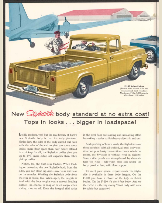 1957 ford f series light duty trucks Brochure Page 4 0057-0060 — 16×20 proportions