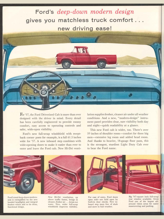 1957 ford f series light duty trucks Brochure Page 6 0057-0061 — 18×24 proportions