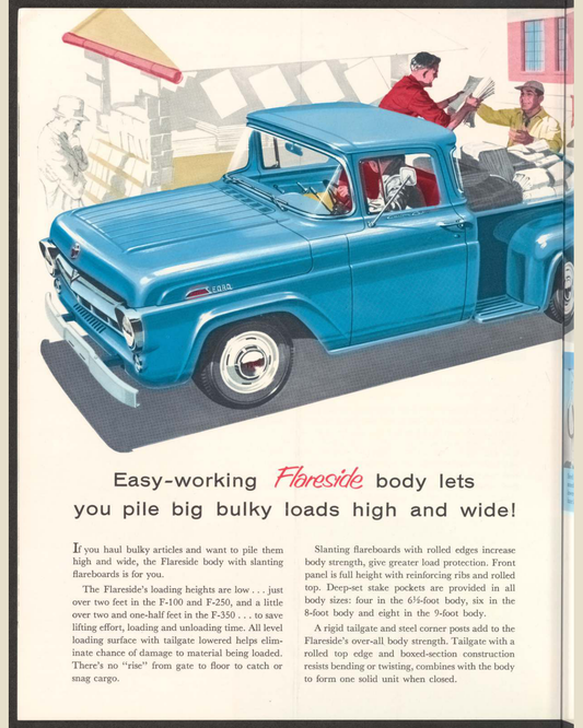1957 ford f series light duty trucks Brochure Page 8 0057-0062 — 16×20 proportions