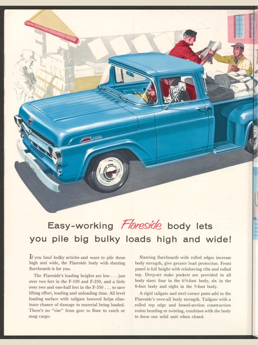 1957 ford f series light duty trucks Brochure Page 8 0057-0062 — 18×24 proportions